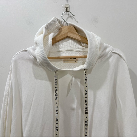 NWT Free People We The Free We Hoodie Ivory Oversized Sz Medium - Picture 5 of 12